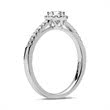 Engagement ring 14ct white gold with diamonds