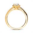 14 karaat gouden halo ring met Diamanten