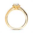 18ct gold halo ring with diamonds