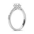 18ct white gold halo ring with diamonds