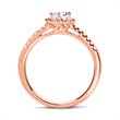 14ct rose gold engagement ring with diamonds