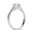 Halo ring 950 platina met Diamanten