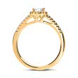 Halo ring 18ct gold with diamonds