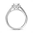 Engagement ring 14ct white gold with diamonds