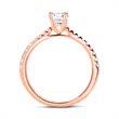 Engagement ring 14ct rose gold with diamonds