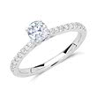 Engagement ring 14ct white gold with diamonds