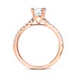 14ct rose gold ring with diamonds