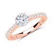 14ct rose gold engagement ring with diamonds