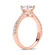 14ct rose gold engagement ring with diamonds