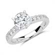 14ct white gold engagement ring with diamonds