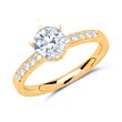 Ring 14ct gold with diamonds