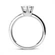 Ring 14ct white gold with diamonds