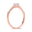 18ct rose gold ring with diamonds