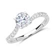 Ring 14ct white gold with diamonds