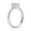 Halo ring 950 platina met Diamanten