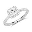 950 platinum halo ring with diamonds