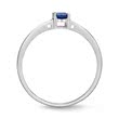14 carat white gold ring with 1 sapphire