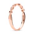 14 quilates anillo de oro rosa 13 diamantes grabable