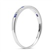 Ring 14ct white gold 12 diamonds 4 sapphires