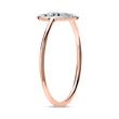 Ladies ring heart in 14 k rose gold with diamonds