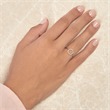 585er Weißgold Ring mit Diamanten