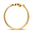 14 karaat gouden ring met bladmotief en Diamanten