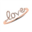 Love ring in 14ct rose gold with diamonds