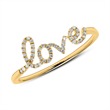 Love ring in 14ct gold with diamonds