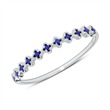 585 white gold ring with sapphires