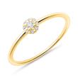 585 gold ring for ladies with white topazes