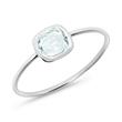 14K white gold ring for ladies with blue topaz