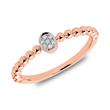 Diamanten ring in 14k rose goud