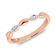 Ring in 14ct rose gold with diamonds