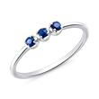 Sapphire ring for ladies in 14K white gold