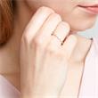 14K white gold ring for ladies with white topazes