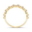 14K gold ring for ladies with white topazes