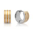 Gold-plated hoops made of stainless steel folding clasp