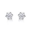 Stainless steel earrings with white zirconia 4mm