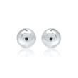 Polished stainless steel stud earrings spherical