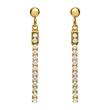 Straight-line earrings gold-plated stainless steel