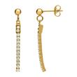 Straight-line earrings gold-plated stainless steel