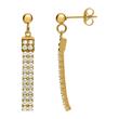 Gold plated stud earrings stainless steel polished