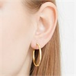 Gold plated stainless steel hoops with zirconia