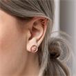 Ear studs circles for ladies in stainless steel, rosé