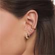 Small gold plated ear cuff in 92 sterling silver