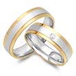 Wedding rings 14ct yellow-white gold with diamond