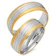 Wedding rings 8ct yellow-white gold