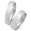 Wedding rings 14ct white gold with diamond