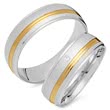 Wedding rings 8ct yellow-white gold with diamond