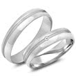 Wedding rings 8ct white gold with diamond